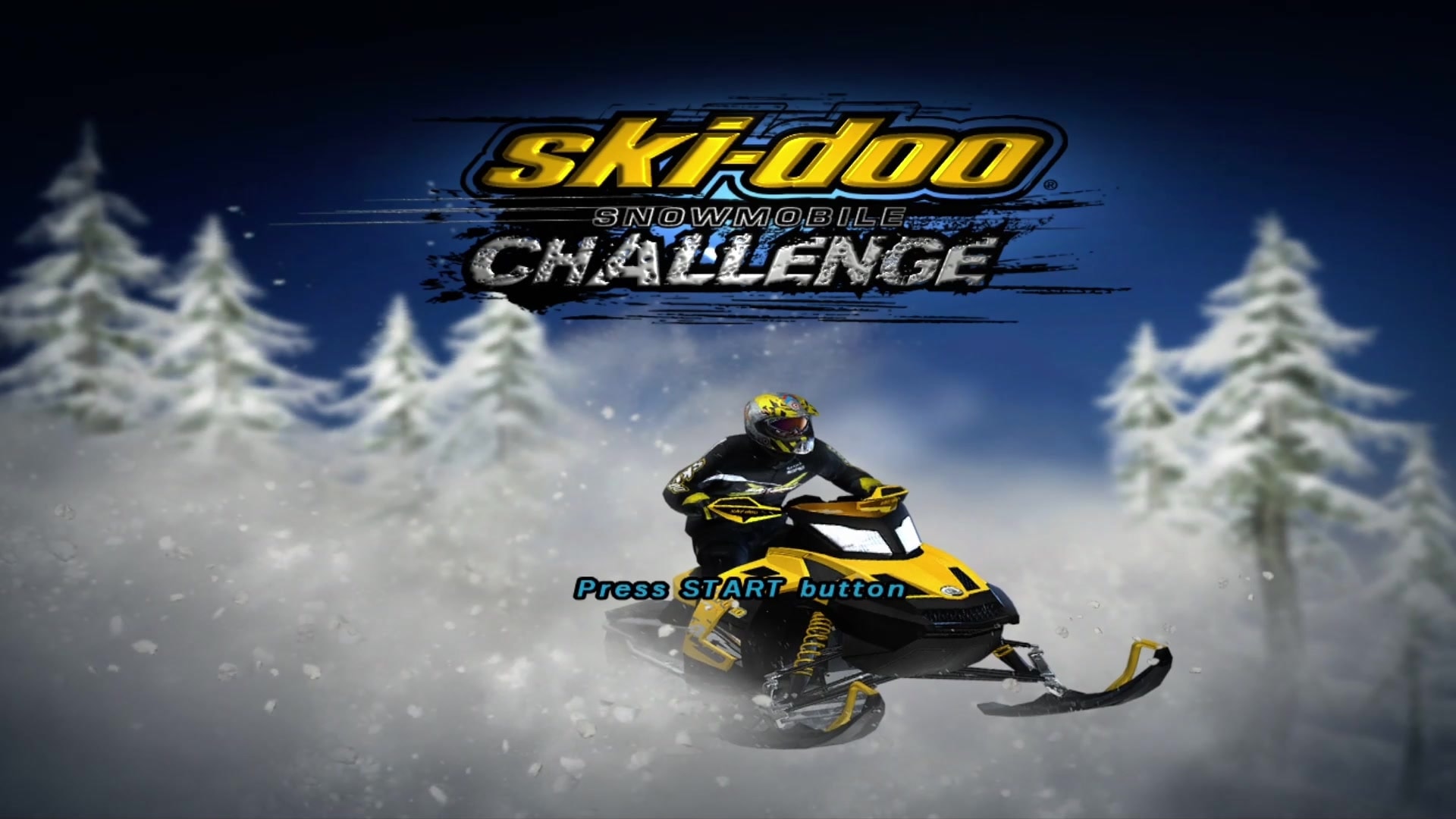 Ski-Doo Snowmobile Challenge title screen for Xbox 360